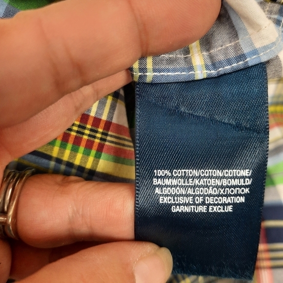 Ralph Lauren Button Down Plaid Collared Shirt‎ Size Small 6/7 Boys - Picture 5 of 6